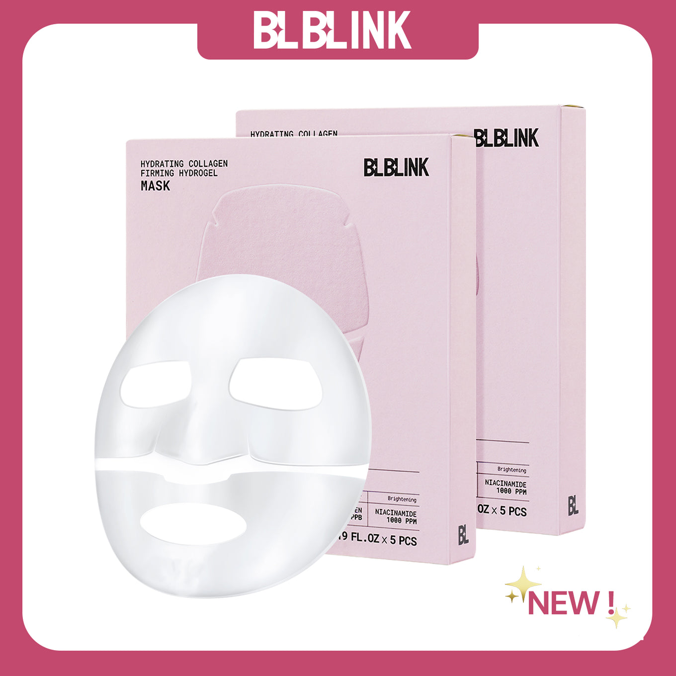 BLBLINK Overnight Deep Hydrating Collagen Mask - Anti-Wrinkle, Intensely Soothes & Revitalizes Skin, 5-tablets